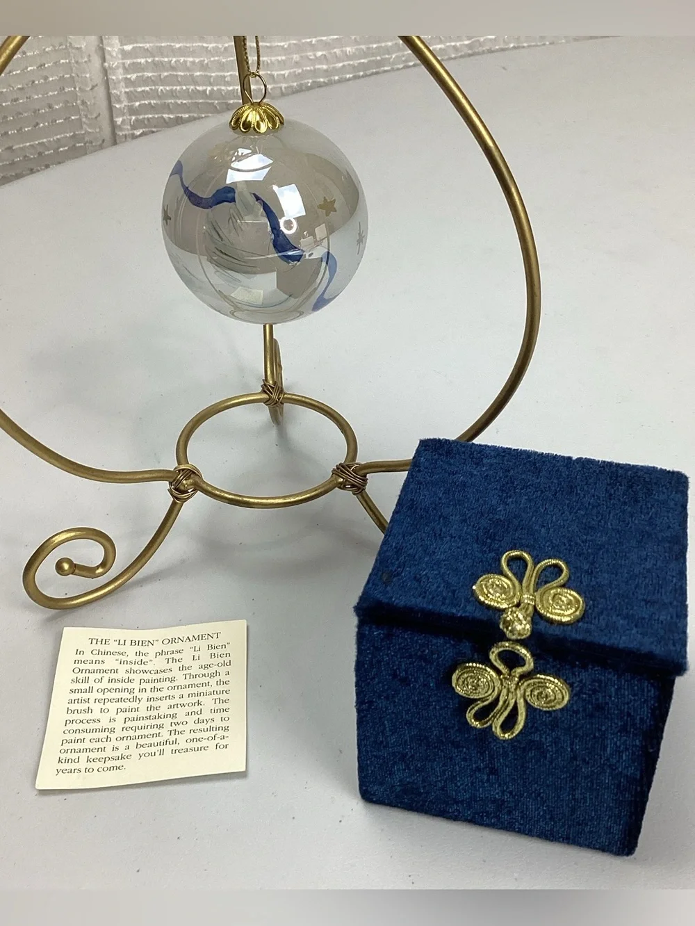 Vintage 2004 Li Bien Peace Doves Christmas Ornament with Velvet Box